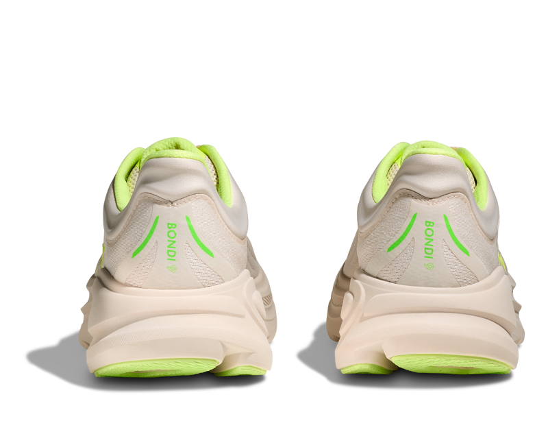 Hoka Bondi 9 Men's Running Shoes - Grout Neon Yuzu-4