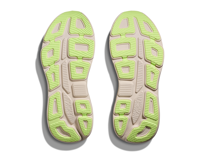 Hoka Bondi 9 Men's Running Shoes - Grout Neon Yuzu-6