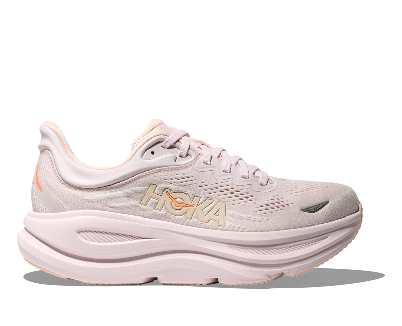 Hoka Bondi 9 Women's Running Shoes - Lilac Cream Tangerine Glow