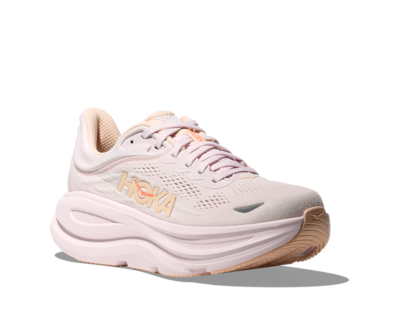 Hoka Bondi 9 Women's Running Shoes - Lilac Cream Tangerine Glow-1