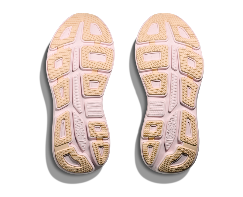 Hoka Bondi 9 Women's Running Shoes - Lilac Cream Tangerine Glow-6