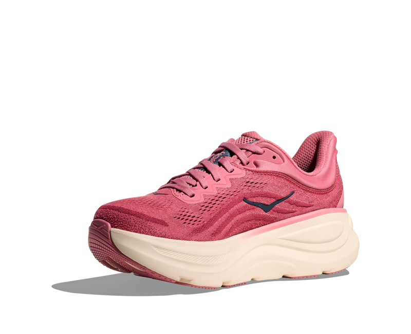 Hoka Bondi 9 WIDE Women's Running Shoes - Lingonberry Cranberry-2