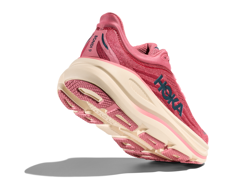 Hoka Bondi 9 Women's Everyday Running Shoes - Lingonberry Cranberry-3