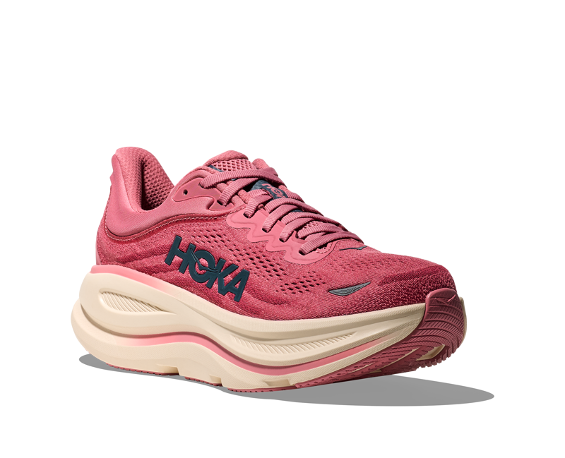 Hoka Bondi 9 Women's Everyday Running Shoes - Lingonberry Cranberry-5