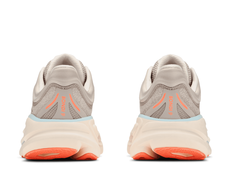 HOKA Bondi 9 Women's Running Shoes - River Rock Grey Mineral Ore-4