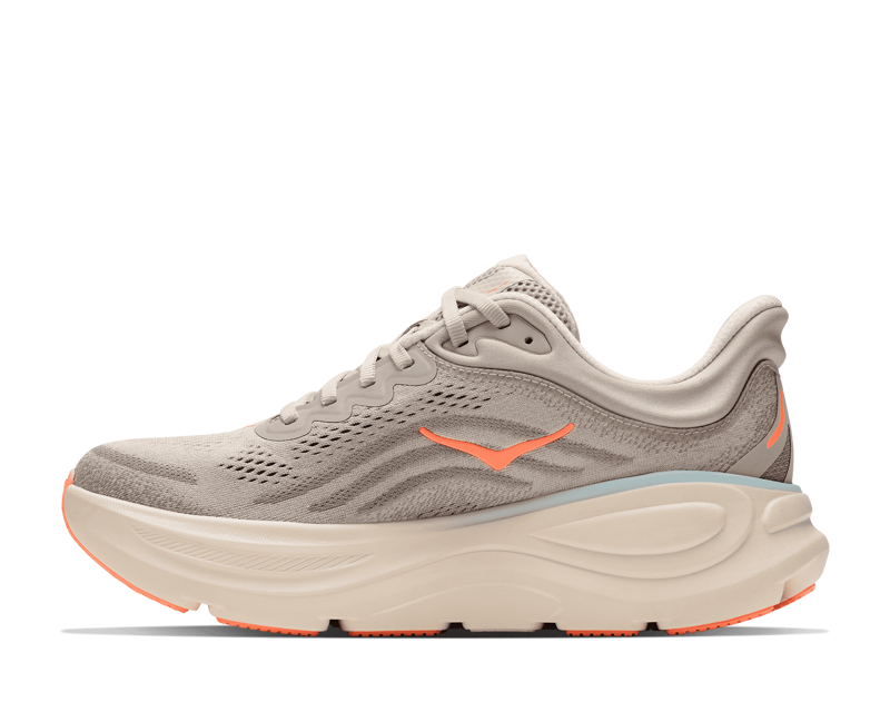 HOKA Bondi 9 Women's Running Shoes - River Rock Grey Mineral Ore-2