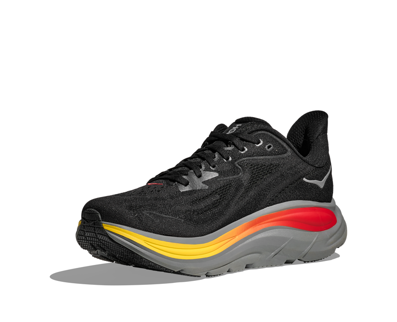 Hoka Clifton 10 Men's Neutral Running Shoes Black Galactic Grey-3