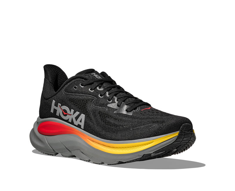 Hoka Clifton 10 Men's Neutral Running Shoes Black Galactic Grey-1