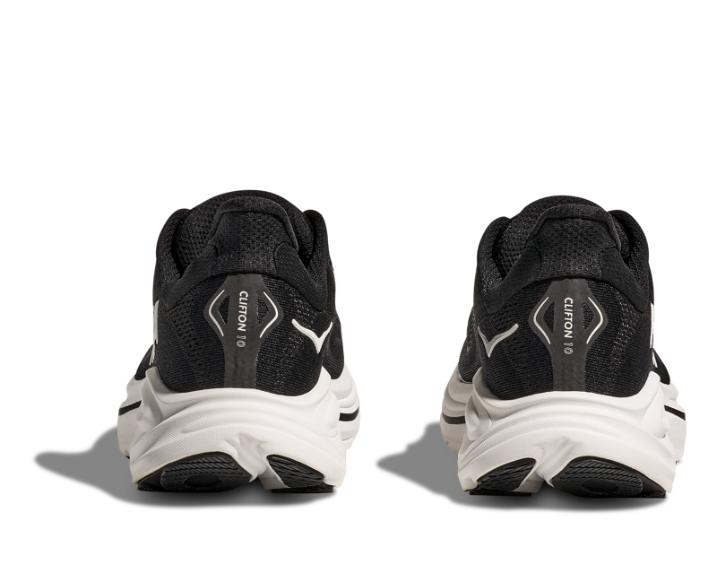 Hoka Clifton 10 Men's Neutral Running Shoes Black White-5