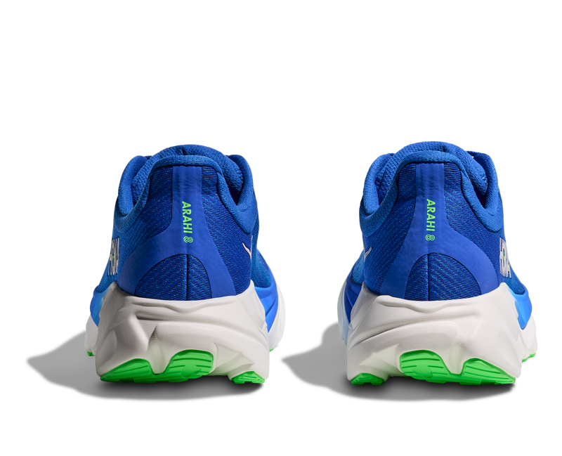 Hoka Arahi 8 Men's Supportive Running Shoes -Cobalt Blue Neon Green-4