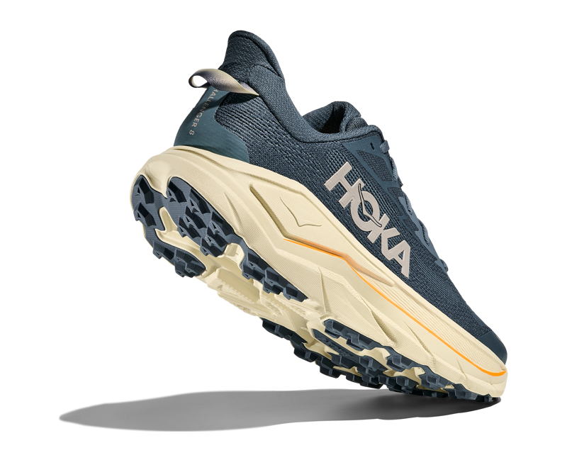Hoka Challenger 8 Men's Trail Running Shoes - Faded Navy Pampass Grass-3