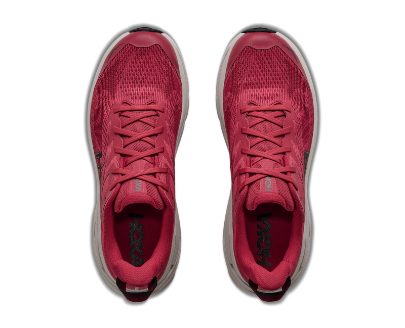 HOKA Challenger 8 Men's Trail Running Shoes - Red Agate River Rock Grey-6