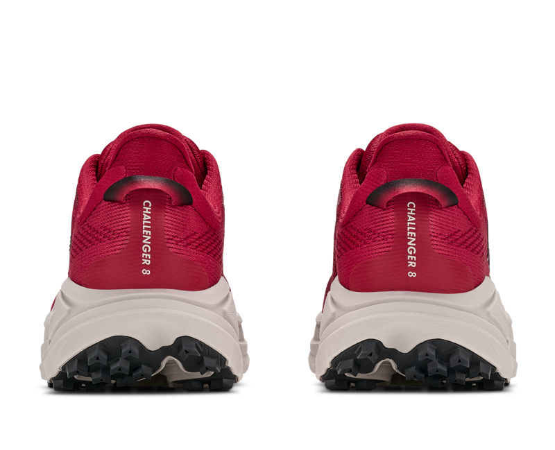 HOKA Challenger 8 Men's Trail Running Shoes - Red Agate River Rock Grey-4