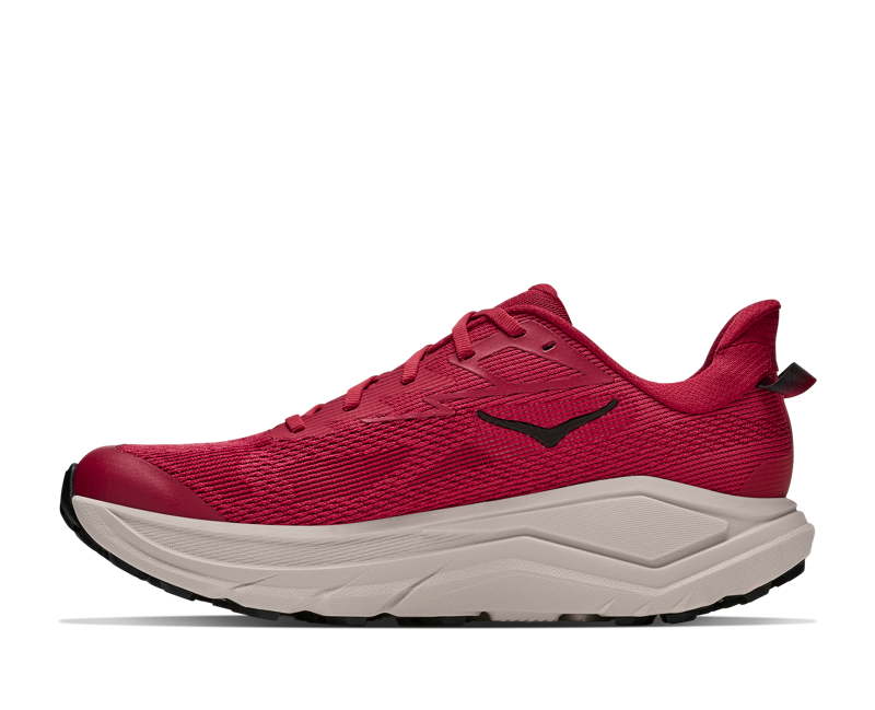 HOKA Challenger 8 Men's Trail Running Shoes - Red Agate River Rock Grey-3