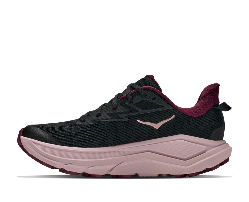 HOKA Challenger 8 Women's Trail Running Shoes - Black Pink Opal -2