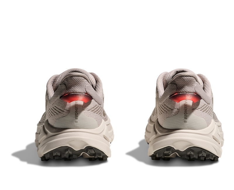 Hoka Challenger 8 Women's Trail Running Shoes - Stucco Asphalt Grey-4