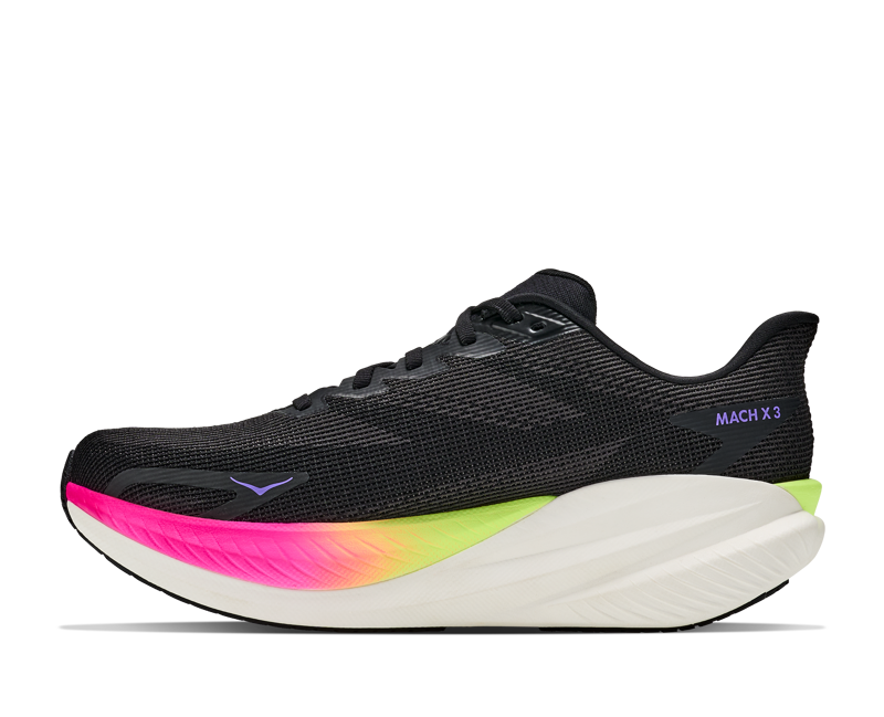 Hoka Mach X 3 Men's Tempo Running Shoes - Black Neon Nebula-2