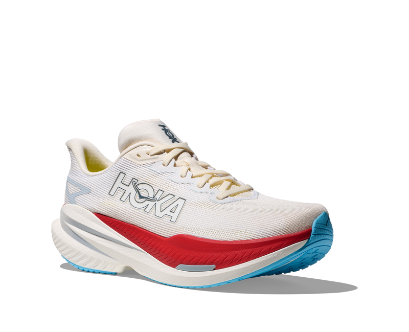 Hoka Mach X 3 Men's Tempo Running Shoes - White Alabaster-1