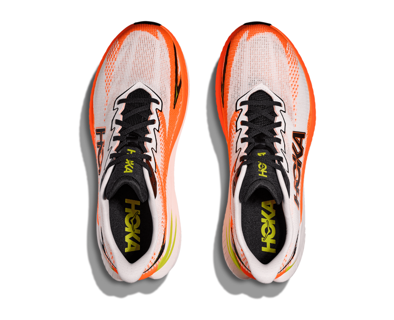 Hoka Mach X 3 Men's Tempo Running Shoe White Neon Tangerine-1