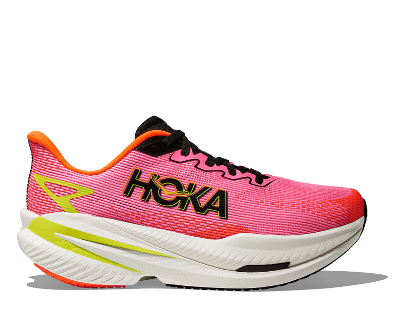 Hoka Mach X 3 Women's Tempo Running Shoe Neon Rose Neon Tangerine