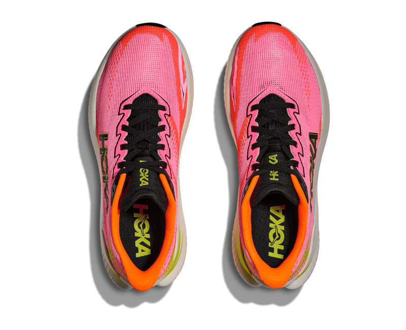 Hoka Mach X 3 Women's Tempo Running Shoe Neon Rose Neon Tangerine-1