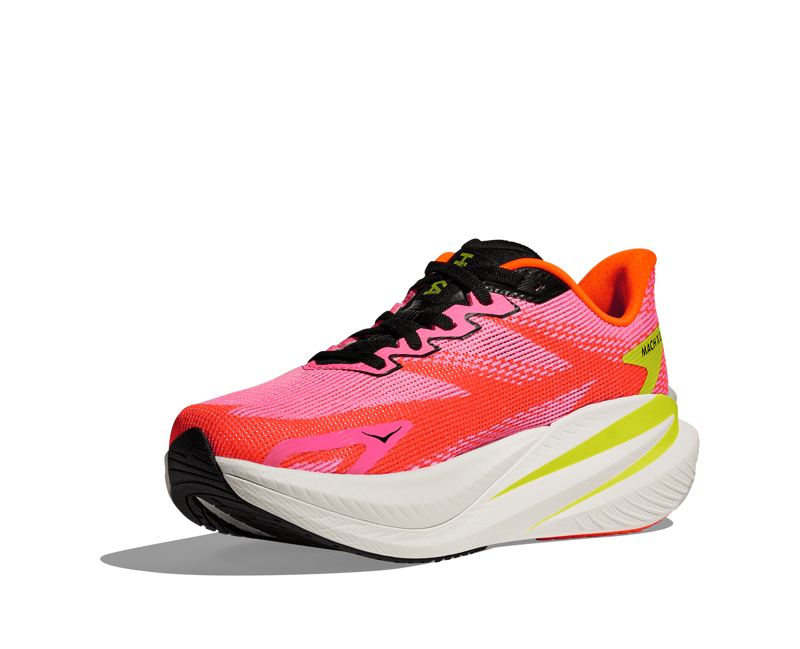 Hoka Mach X 3 Women's Tempo Running Shoe Neon Rose Neon Tangerine-2