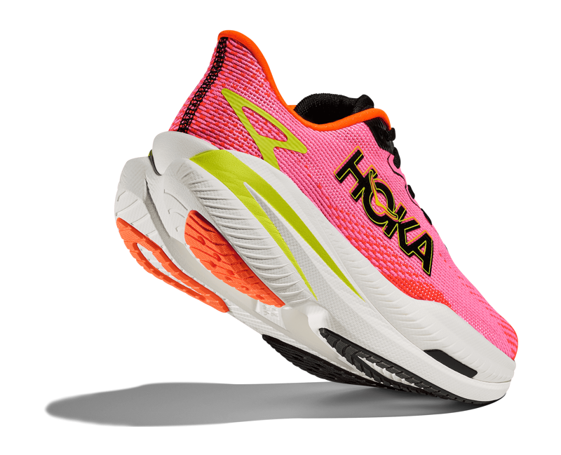 Hoka Mach X 3 Women's Tempo Running Shoe Neon Rose Neon Tangerine-3