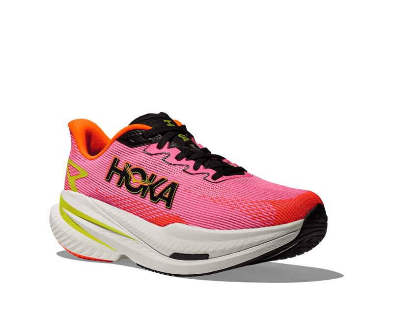 Hoka Mach X 3 Women's Tempo Running Shoe Neon Rose Neon Tangerine-5