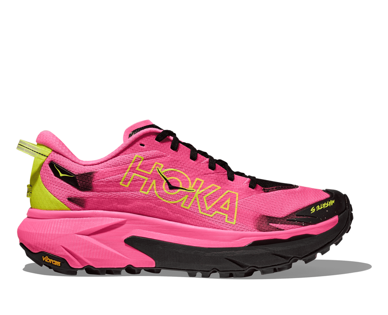 Hoka Mafate 5 Women's Trail Running Shoes - Neon Rose Black