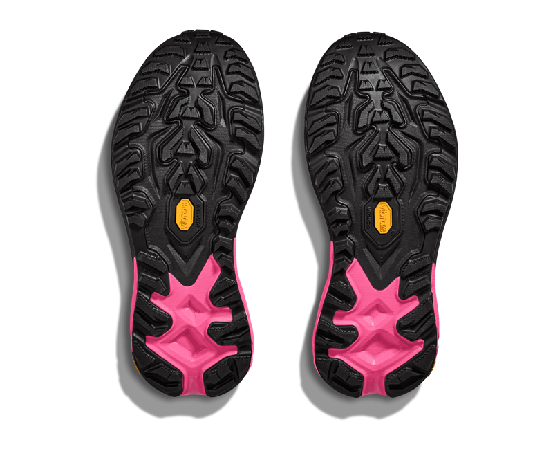 Hoka Mafate 5 Men's Trail Running Shoes - Neon Rose Black-7