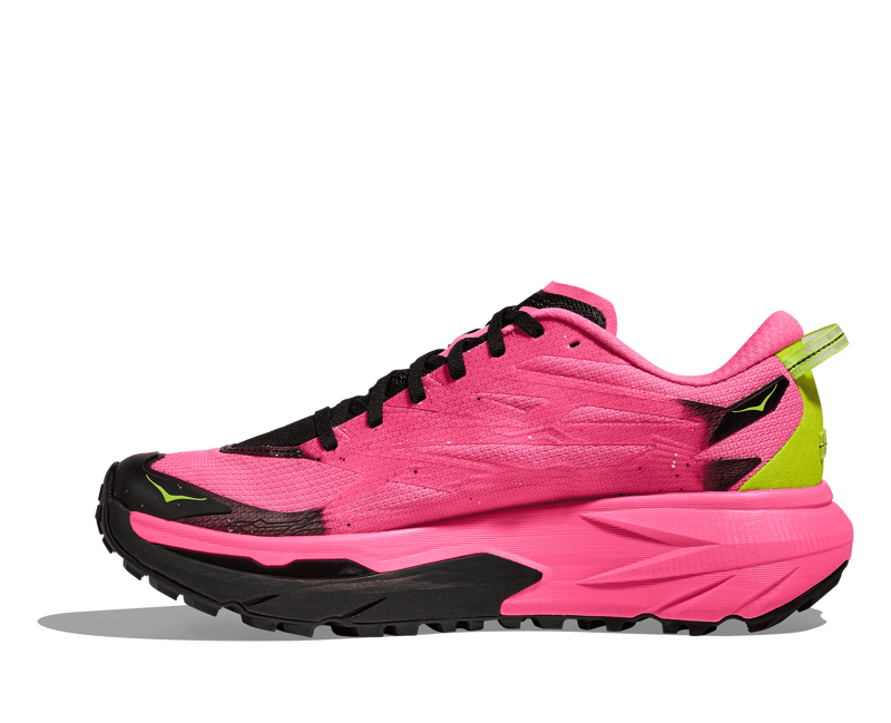 Hoka Mafate 5 Women's Trail Running Shoes - Neon Rose Black-3