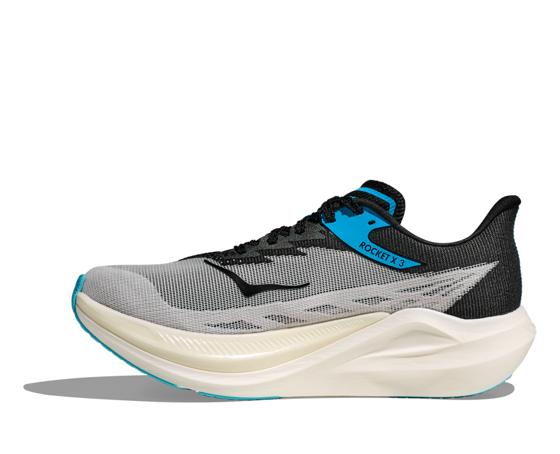 Hoka Rocket X 3 Unisex Carbon Fibre Race Day Shoe White Black-2