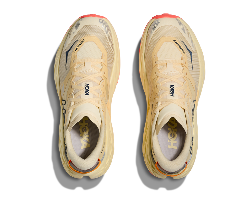 Hoka Speedgoat 7 Women's Trail Running Shoes - Vintage Yellow Neon Flame-5