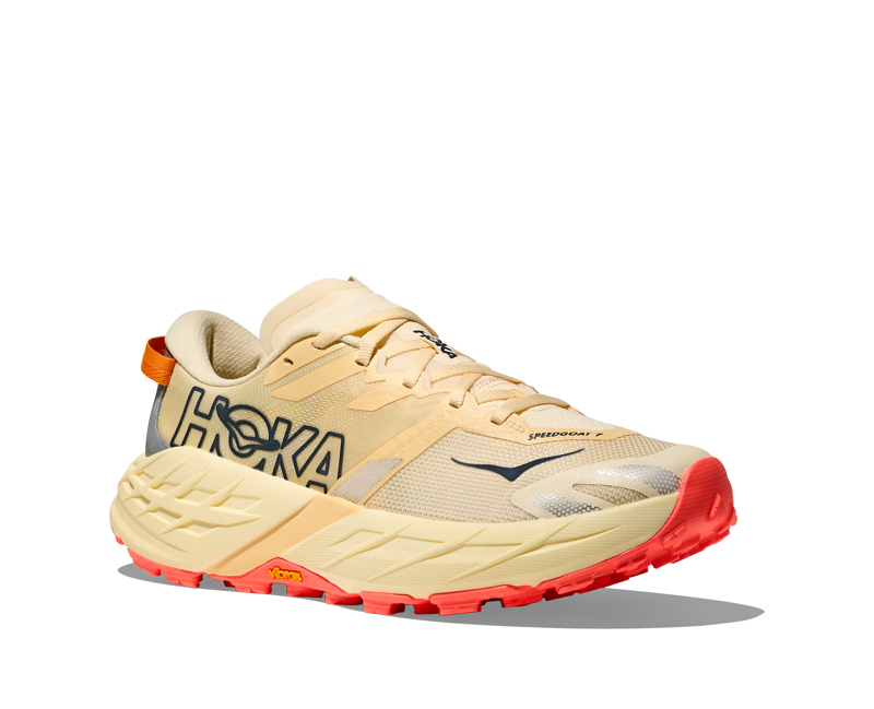 Hoka Speedgoat 7 Women's Trail Running Shoes - Vintage Yellow Neon Flame-1