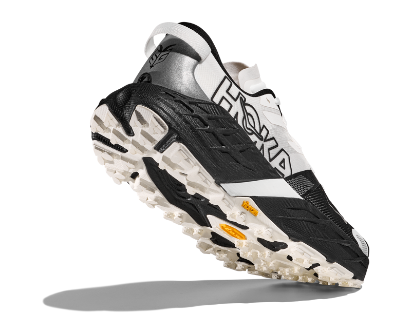 Hoka Speedgoat 7 WIDE Men's Trail Running Shoes -  Black White-7