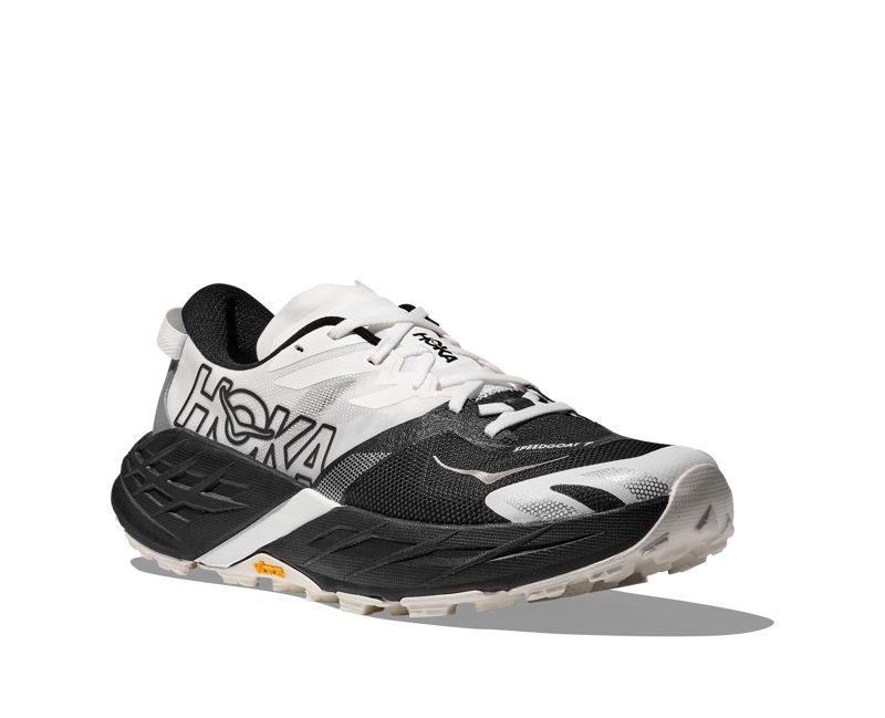Hoka Speedgoat 7 WIDE Men's Trail Running Shoes -  Black White-1