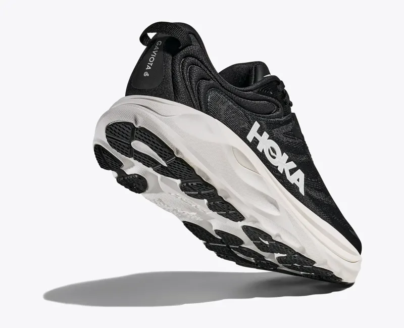 Hoka Gaviota 6 WIDE Men's Supportive Running Shoes - Black White-2
