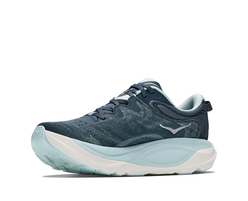 HOKA Gaviota 6 Women's Supportive Running Shoes - Faded Navy Glimmering Blue-3