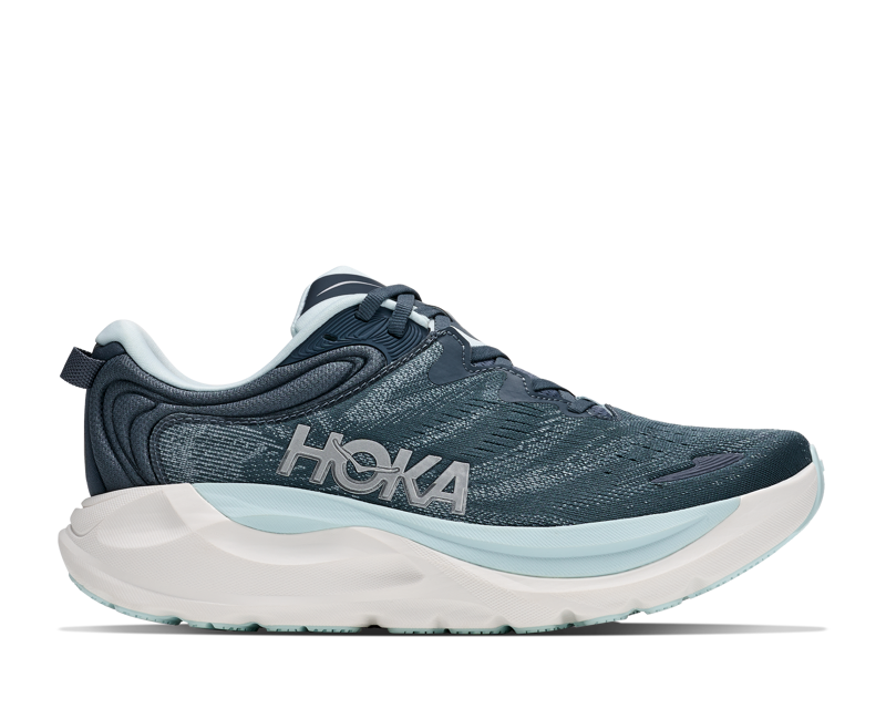 HOKA Gaviota 6 WIDE Women's Supportive Running Shoes - Faded Navy Glimmering Blue