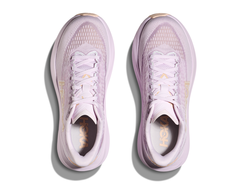 Hoka Mach 7 Women's Tempo Running Shoes - Lilac Cream Tangerine Glow-6