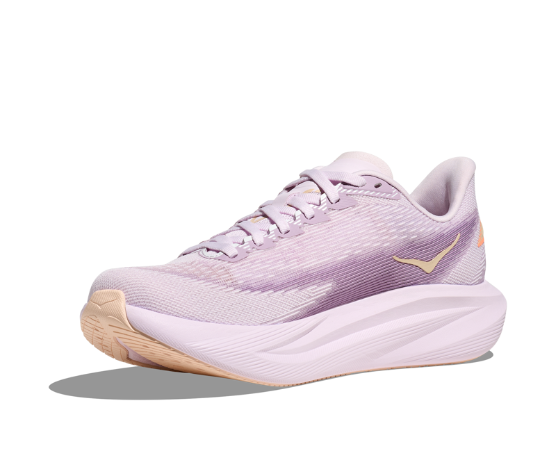 Hoka Mach 7 Women's Tempo Running Shoes - Lilac Cream Tangerine Glow-3