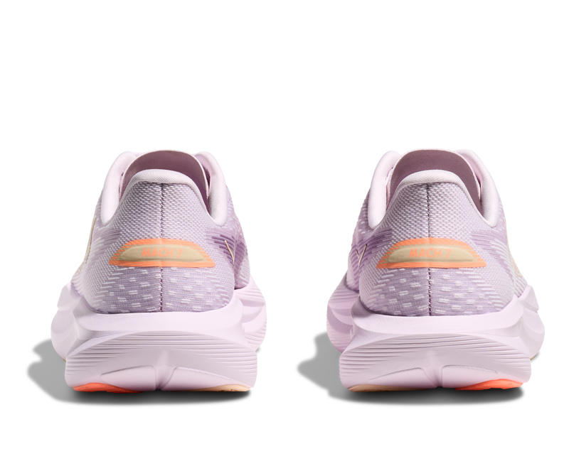Hoka Mach 7 Women's Tempo Running Shoes - Lilac Cream Tangerine Glow-4