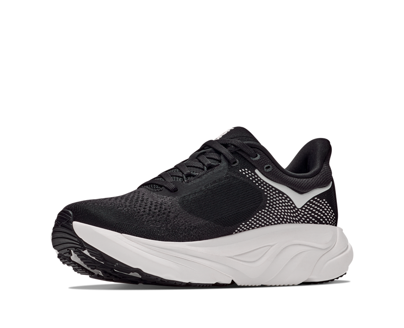 HOKA Arahi 9 Men's Supportive Running Shoes - Black White-2