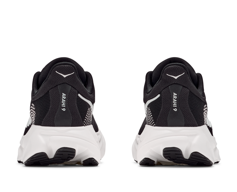 HOKA Arahi 9 Men's Supportive Running Shoes - Black White-4