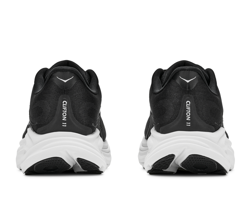 Hoka Clifton 11 Men's Running Shoes - Black White-4