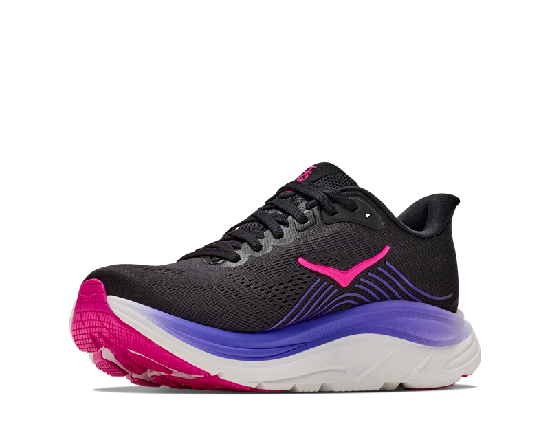 HOKA Clifton 11 Women's Running Shoes - Black Neon Nebula-3