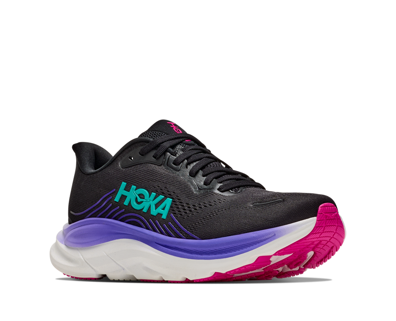 HOKA Clifton 11 Women's Running Shoes - Black Neon Nebula-1