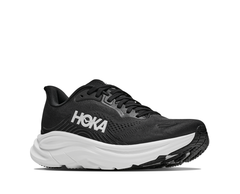 Hoka Clifton 11 Women's Running Shoes - Black White -1