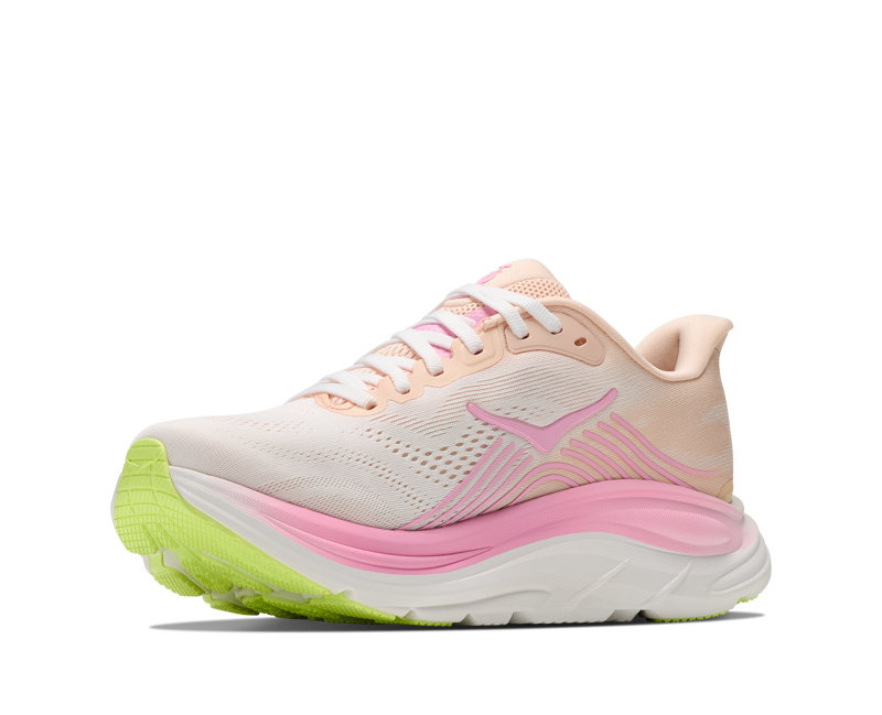 Hoka Clifton 11 Women's Running Shoes - Tangerine Glow White-3