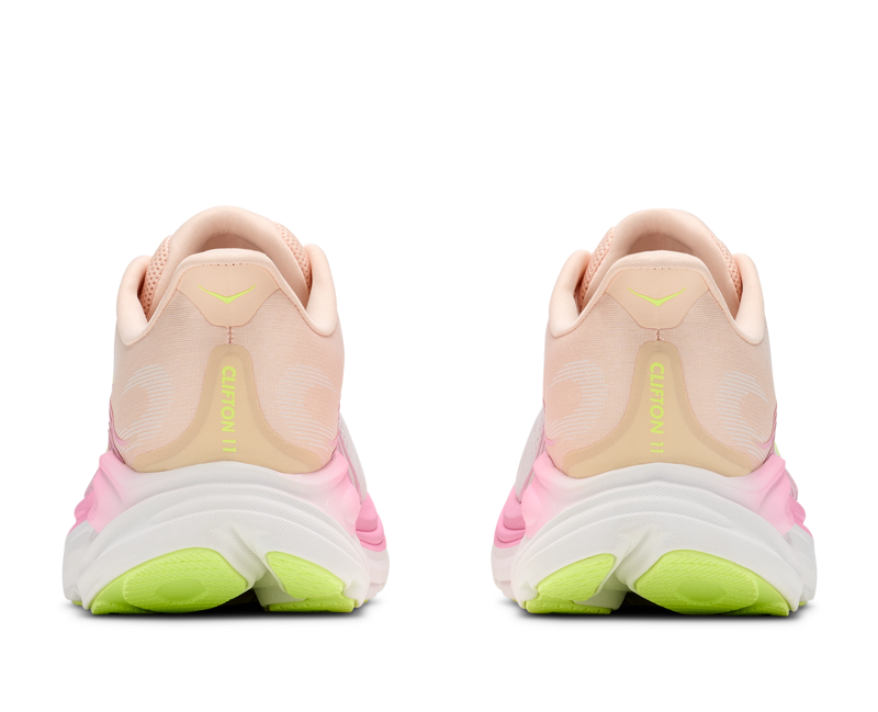 Hoka Clifton 11 Women's Running Shoes - Tangerine Glow White-4